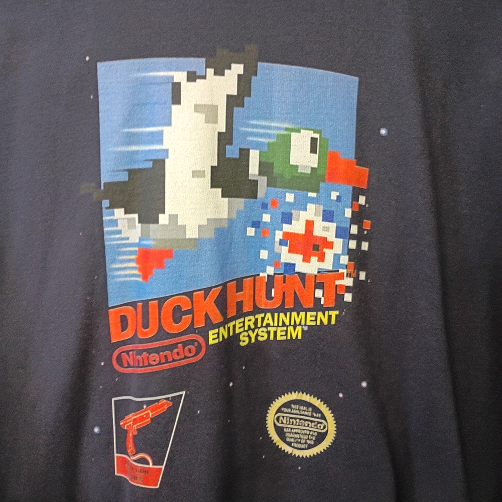 Nintendo Duck Hunt Retro Sweatshirt - Navy Blue XXL NWOT